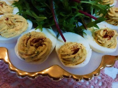 Devilled Eggs On Vintage Egg Serving Plate.jpg